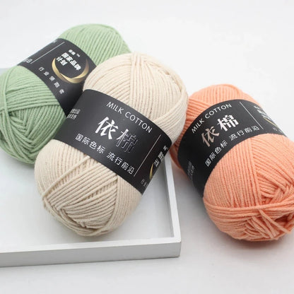 Soft Wool Milk Cotton Yarn for Knitting and Crochet - Smarsty