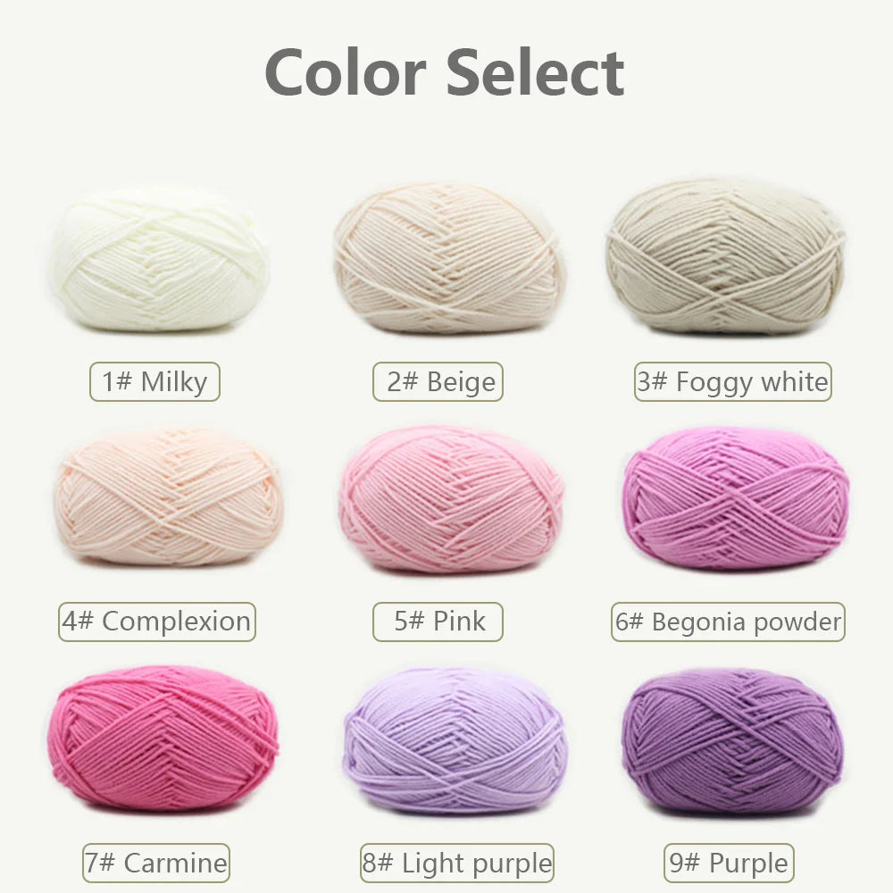 Soft Wool Milk Cotton Yarn for Knitting and Crochet - Smarsty