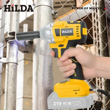 HILDA 21V Cordless Electric Impact Wrench for DIY Projects - Smarsty