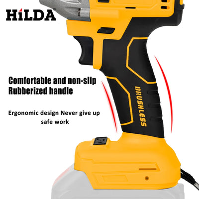 HILDA 21V Cordless Electric Impact Wrench for Home DIY - Smarsty