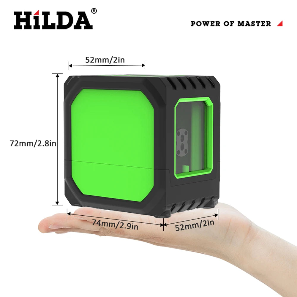 HILDA Mini Laser Level with Green Beams for Precision Measuring - Smarsty