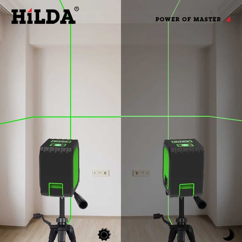 HILDA Mini Laser Level with Green Beams for Precision Measuring - Smarsty