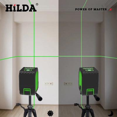 HILDA Mini Laser Level with Green Beams for Precision Measuring - Smarsty