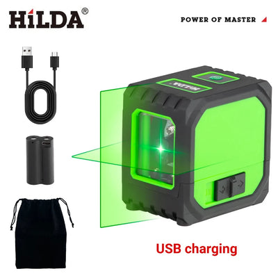 HILDA Mini Laser Level with Green Beams for Precision Measuring - Smarsty
