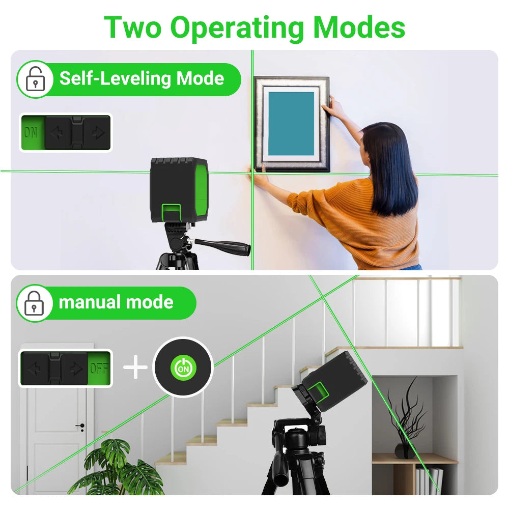 HILDA Mini Laser Level with Green Beams for Precision Measuring - Smarsty