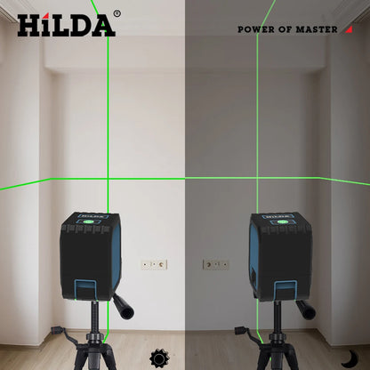 HILDA Mini Laser Level with Green Beams for Precision Measuring - Smarsty