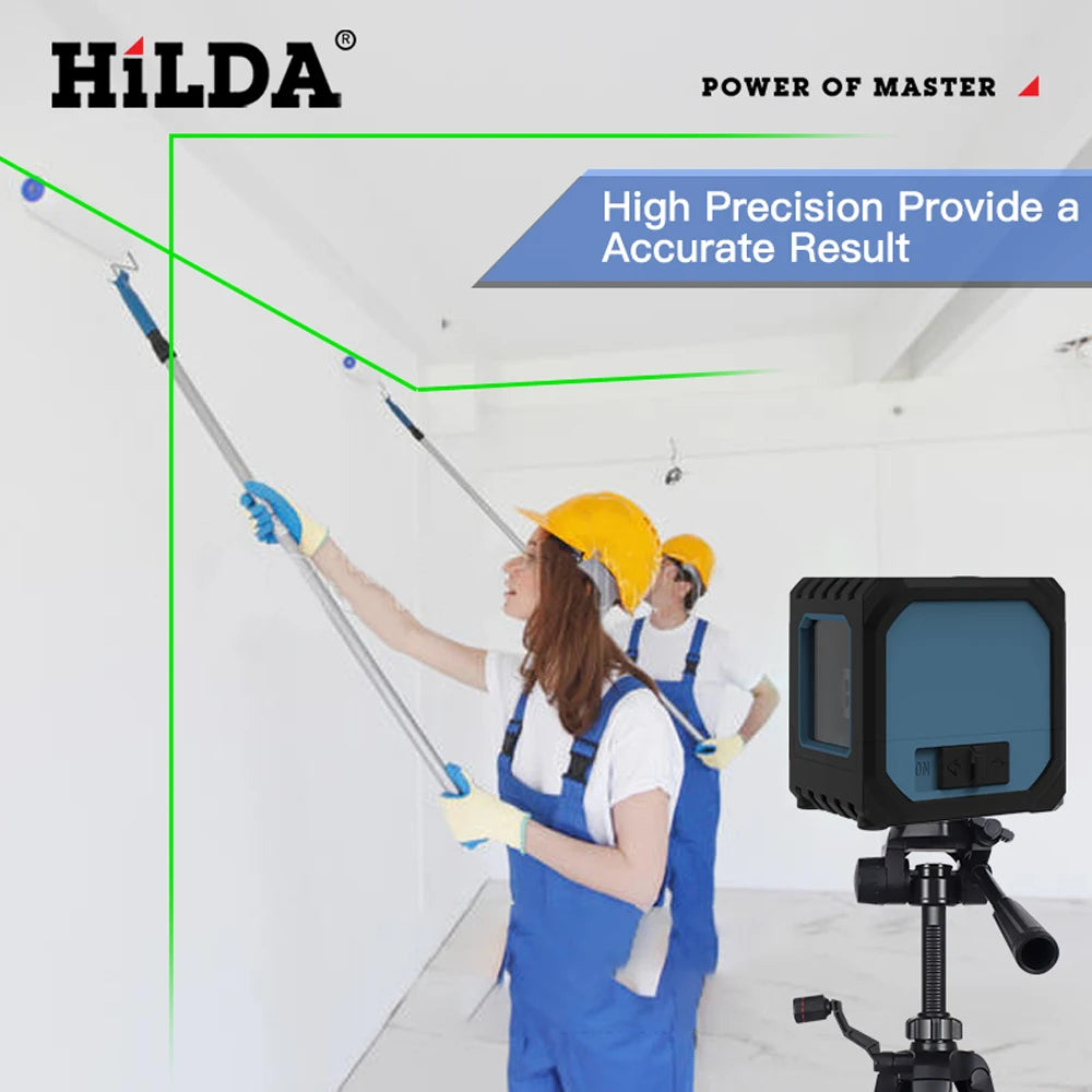 HILDA Mini Laser Level with Green Beams for Precision Measuring - Smarsty