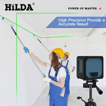 HILDA Mini Laser Level with Green Beams for Precision Measuring - Smarsty