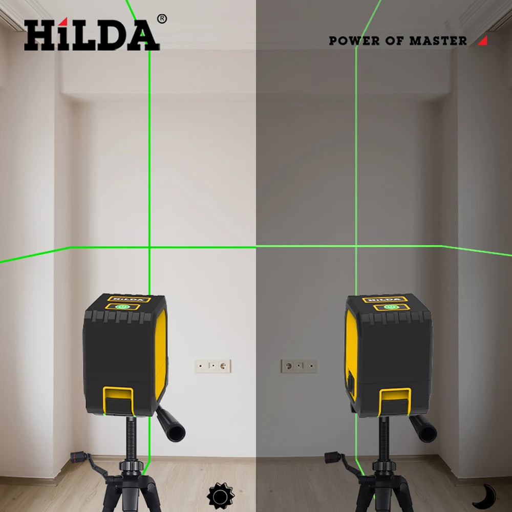 HILDA Mini Laser Level with Green Beams for Precision Measuring - Smarsty