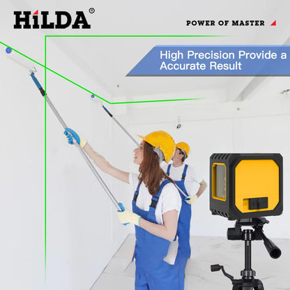 HILDA Mini Laser Level with Green Beams for Precision Measuring - Smarsty