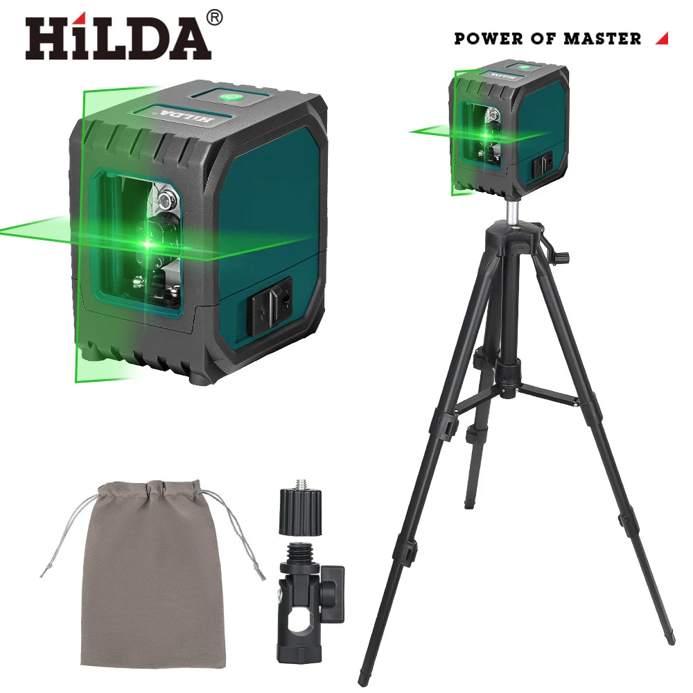 HILDA Mini Laser Level with Green Beams for Precision Measuring - Smarsty