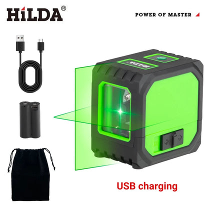 HILDA Mini Laser Level with Green Beams for Precision Measuring - Smarsty
