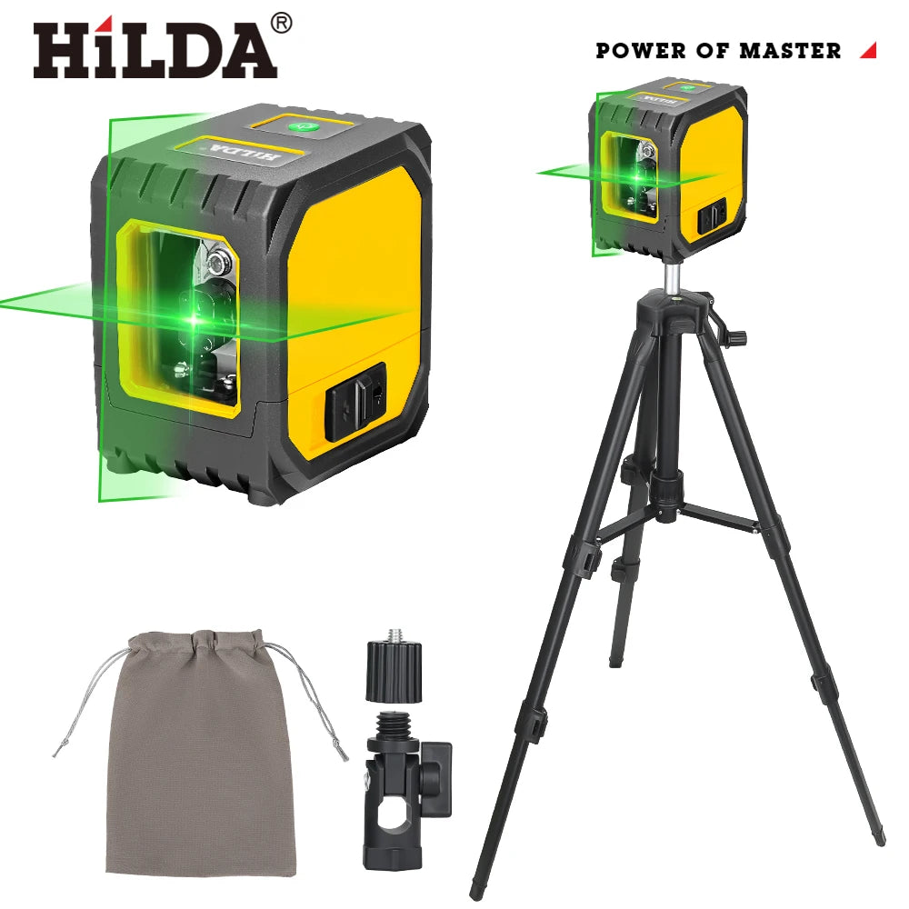 HILDA Mini Laser Level with Green Beams for Precision Measuring - Smarsty