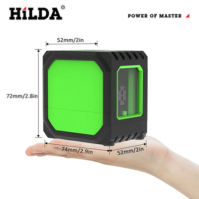 HILDA Dual-Function Mini Laser Level with Green Beams - Smarsty