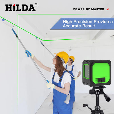 HILDA Dual-Function Mini Laser Level with Green Beams - Smarsty