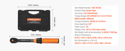 SucceBuy 1/2" 1/4" 3/8" Mechanical Torque Wrench Set Precision Pointer Hand Tools Torque Wrench Mechanical Car Repair Tool - Smarsty