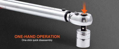 SucceBuy 1/2" 1/4" 3/8" Mechanical Torque Wrench Set Precision Pointer Hand Tools Torque Wrench Mechanical Car Repair Tool - Smarsty