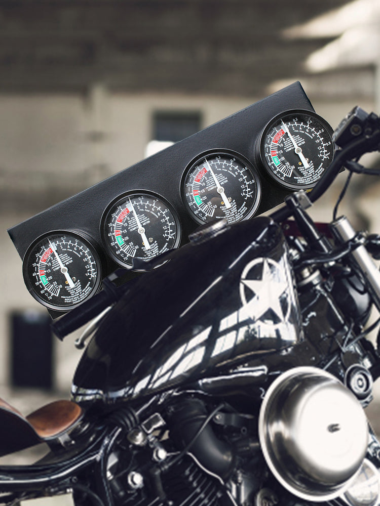 SucceBuy Fuel Vacuum Carburetor Synchronizer Carb Tool sync 4 Gauge Set with Rubber Hose Vacuum Balancer Meter Kit For Motorbike